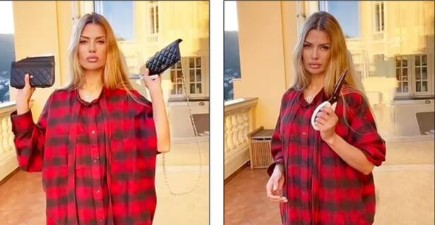 俄眾女星剪爛香奈兒包表達(dá)愛國心