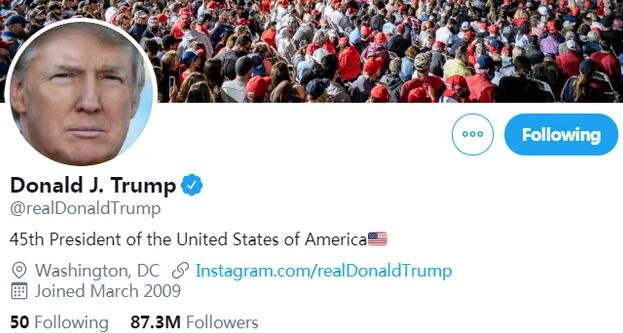 推特已正式解封特朗普賬號(hào)